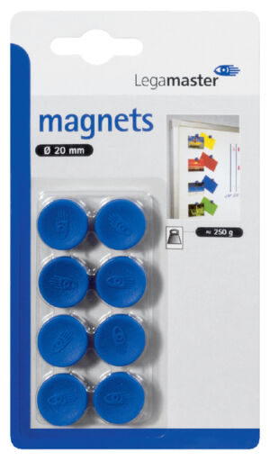 MAGNEET LEGAMASTER 20MM 250GR BLAUW