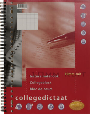 COLLEGEBLK MULTO A4 RT 10MM 23G 160PAG 80GR WIT