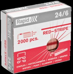 NIETEN RAPID 24/6 VERKOPERD RED STRIPE 2000ST