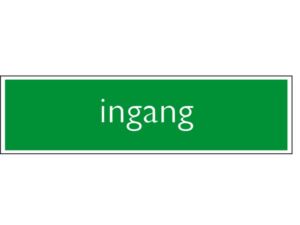 INFOBORD PICTOGRAM INGANG 165X44MM