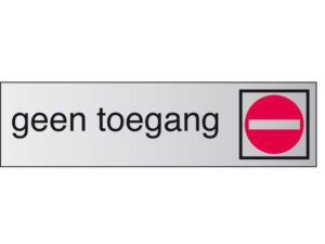 INFOBORD PICTOGRAM GEEN TOEGANG 165X44MM