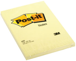 MEMOBLOK 3M POST-IT 659 102X152MM GEEL