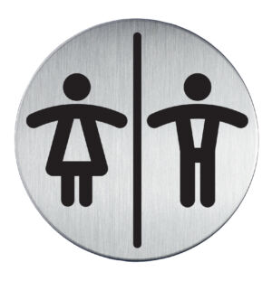 INFOBORD PICTOGRAM DURABLE TOILETEN D/H ROND 83MM