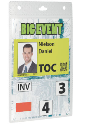 BADGE DURABLE EVENT A6 TRANSPARANT