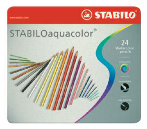 KLEURPOTLOOD STABILO 1624 AQUACOLOR BLIK 24ST ASS