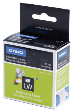 LABEL ETIKET DYMO 11353 13MMX25MM WIT