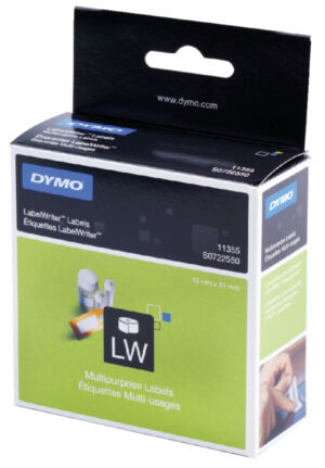 LABEL ETIKET DYMO 11355 19MMX51MM WIT