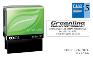 TEKSTSTEMPEL COLOP 30 GREEN PERSO 5R 47X18MM