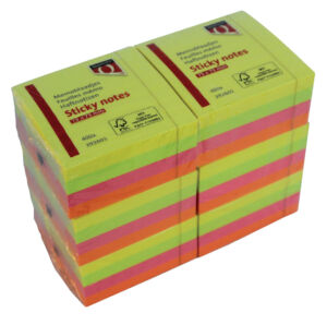 MEMOBLOK QUANTORE 76X76MM STICKY NEON ASS