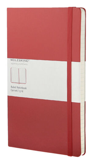 NOTITIEBOEK MOLESKINE LARGE 130X210MM LIJN HC ROOD