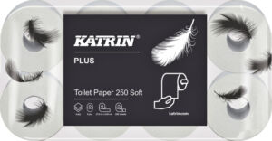 TOILETPAPIER KATRIN PLUS 3LAAGS 250VEL 72ROL WIT