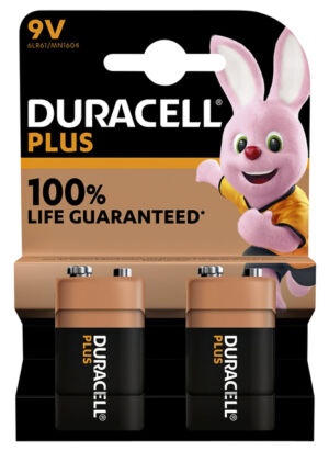 BATTERIJ DURACELL PLUS BLOK 9V 2ST